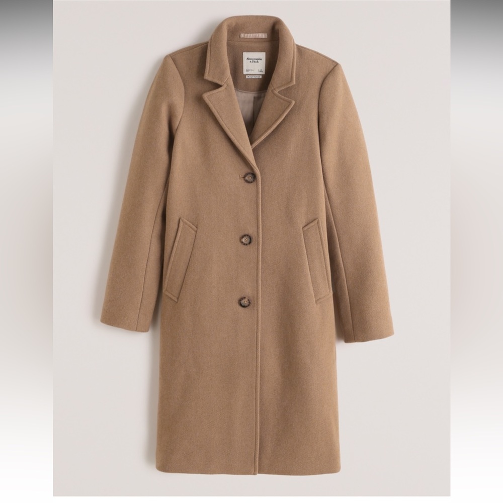 Abercrombie & Fitch Wool Blend Dad Coat